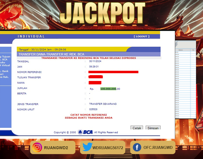 Jackpot besar pada Permainan Live Game